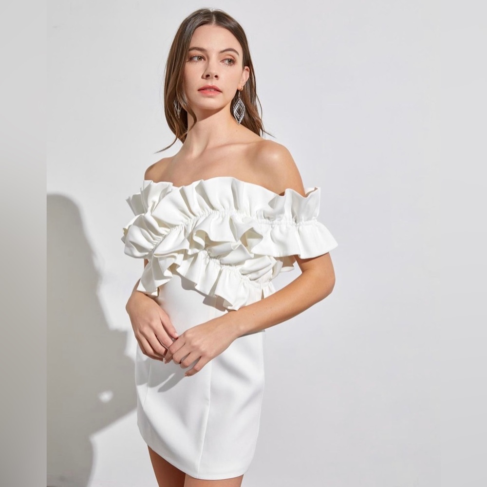 Little White Ruffle Dress